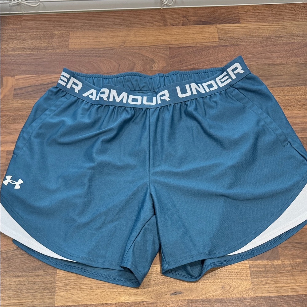 Under Armour Blue Shorts with White Trim